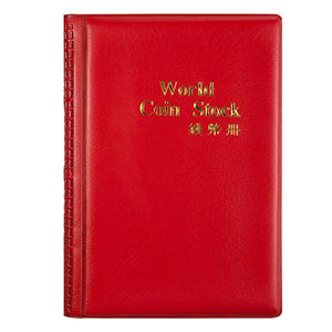WolinTek Raccoglitore per Collezione di Monete,Raccoglitore Monete Rosso