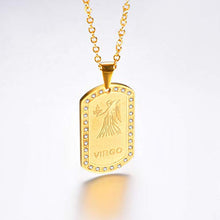 Carica l&#39;immagine nel visualizzatore di Gallery, U7 Collana Pendente Cindolo Dog Tag Zodiacale Zodiaco 06 Vergine - Ilgrandebazar