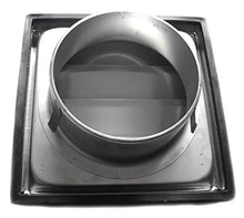 Carica l&#39;immagine nel visualizzatore di Gallery, Griglia di ventilazione in acciaio inox, rettangolare, con DN 100, Argento - Ilgrandebazar