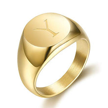 Carica l&#39;immagine nel visualizzatore di Gallery, BOBIJOO JEWELRY - Anello Uomo Iniziali Incise sulla Y - Acciaio 316 - Oro - Ilgrandebazar