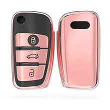 Carica l'immagine nel visualizzatore di Gallery, kwmobile Cover Copri-Chiave Compatibile nero brillante / oro rosa