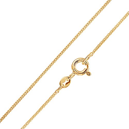 Materia Gioielli, 925 argento placcato oro 1 mm, collana da donna, catena in... - Ilgrandebazar