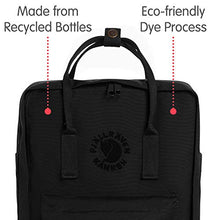 Carica l&#39;immagine nel visualizzatore di Gallery, Fjallraven Re-Kånken, Zaino Unisex Taglia Unica (38 x 27 x 13 cm), Black