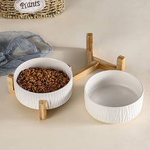Carica l&#39;immagine nel visualizzatore di Gallery, HCHLQLZ Bianco Ceramica Ciotole per Cani Gatti Ciotola Cane 400ml, bianco×2