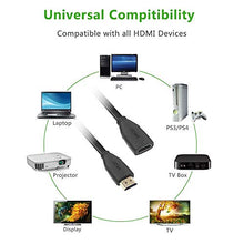 Carica l&#39;immagine nel visualizzatore di Gallery, VCE Cavo prolunga HDMI ad alta velocità maschio femmina 0.45M e Adattatore...