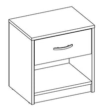 Carica l&#39;immagine nel visualizzatore di Gallery, Comodino con Cassetto e Scompartimento Aperto, Bianco, 39 x 41 x 28 Bianco - Ilgrandebazar