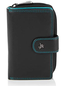 Visconti portafoglio di pelle da donna a piegatura Nero/Multi ( Black/ Multi) - Ilgrandebazar