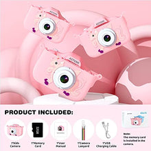 Carica l'immagine nel visualizzatore di Gallery, ASTGMI Macchina Fotografica Bambini, 12MP Mini Ricaricabile Fotocamera Digitale Bambina Videocamera Regalo per Ragazze Ragazzi 3-10 Anni, con Scheda 32 GB, Regali Giocattolo di Natale &amp; Compleanno