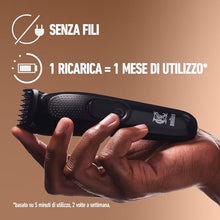 Carica l'immagine nel visualizzatore di Gallery, King C. Gillette Kit Regolabarba Uomo, 1 Testina, 3 Pettini Regolatori, 1 Spazzolina, 1 Caricatore, Rasoio Barba Elettrico, Idea Regalo Uomo Kit Professionale