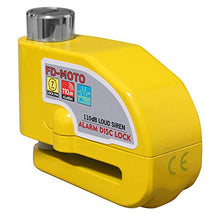 Carica l&#39;immagine nel visualizzatore di Gallery, FD-MOTO Allarme Blocco Disco Moto Bici Freno a Giallo - Ilgrandebazar