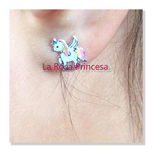 LRP - Magical orecchini per bambini a forma di unicorno, in argento Sterling... - Ilgrandebazar