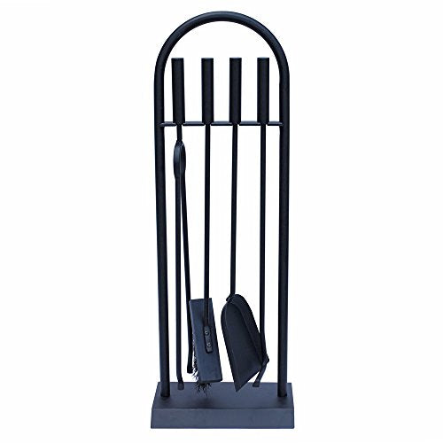 JVL Lambeth Contemporaneo Camino Arco Set di Utensili, Acciaio, Nero, 23 x... - Ilgrandebazar