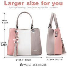 Carica l&#39;immagine nel visualizzatore di Gallery, Pomelo Best Borsa a mano Donne Pelle Spalla Tracolla Tote Grigio Grande