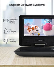 Carica l&#39;immagine nel visualizzatore di Gallery, YOTON Lettore DVD portatile da 9,5&quot; per bambini con schermo girevole HD da 7,5&quot;, con altoparlante stereo, 1.8m Caricatore per Auto, scheda Sync TV/USB/SD [Blu-ray non supportata]