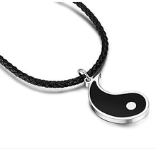Carica l&#39;immagine nel visualizzatore di Gallery, BESTEEL Gioielli 3MM in Pelle Ciondolo Tai Chi Collana per Uomo E Donna... - Ilgrandebazar