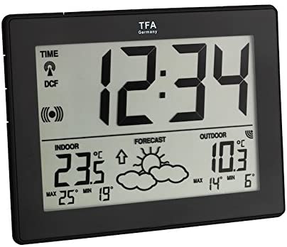 TFA Dostmann 35.1125.02 Metro Stazione Meteo Wireless, Bianco Nero