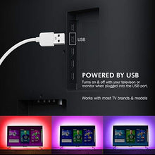 Carica l&#39;immagine nel visualizzatore di Gallery, Retroilluminazione TV LED ad USB di Lunghezza 2.4M Adatto per HDTV da 40-65 Pollici, 24 Tasti Telecomando ad Infrarossi in Grado di telecomandare Striscia Luminosa a LED, RGB 5050 Luce con 16 Colori