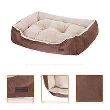 Carica l'immagine nel visualizzatore di Gallery, FEANDREA Cuccia Letto per Cani Reversibile, 85 x 65 85 x 65 x 21 cm, Marrone