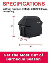 Carica l&#39;immagine nel visualizzatore di Gallery, Grillman Premium BBQ Grill, Resistente Copertura per Barbecue Weber, Brinkmann, Char Broil, ECC. Resistente agli Strappi, ai Raggi UV e all&#39;Acqua, 147 cm, Nero