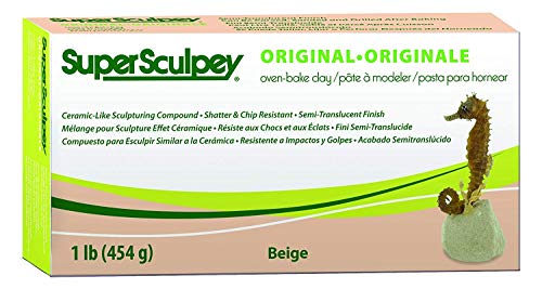Polyform Products Company Super Sculpey Polymer Clay 1 Pound-Beige, Argilla - Ilgrandebazar
