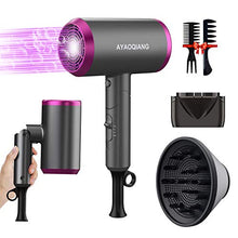 Carica l&#39;immagine nel visualizzatore di Gallery, Phone Per Capelli Professionale,1800w Asciugacapelli Ioni Professionali, Phon Con Diffusore con Diffusore, 2 Pettini, 3 Impostazioni di Temperatura, Pulsante di Raffreddamento