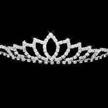 Carica l&#39;immagine nel visualizzatore di Gallery, Pixnor Wedding Tiara nuziale strass Decor Hairband capelli Clip Loop...