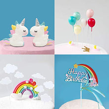 Carica l'immagine nel visualizzatore di Gallery, iZoeL 21 pezzi Unicorno Cake Topper Kit Nuvola Arcobaleno Palloncino Buon Compleanno Banner Decorazione Torta Per Ragazzo Ragazza Compleanno Del Capretto