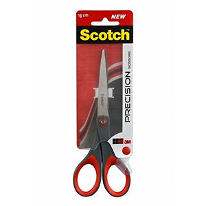 3M Scotch Precision Forbici con Lame in Acciaio 18 cm, Rosso/Grigio - Ilgrandebazar