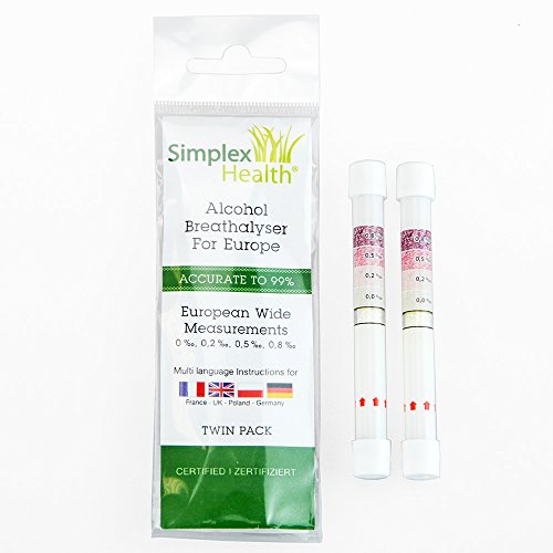 TWIN Confezione di ETILOMETRO TEST KIT PER Francia, UK, GERMANIA CON EUROPEO... - Ilgrandebazar