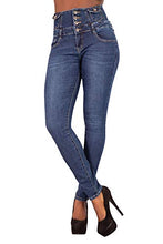 Carica l'immagine nel visualizzatore di Gallery, Glook Skinny Jeans Donna Pantaloni A Vita Alta Legging Eleganti 38, Blu