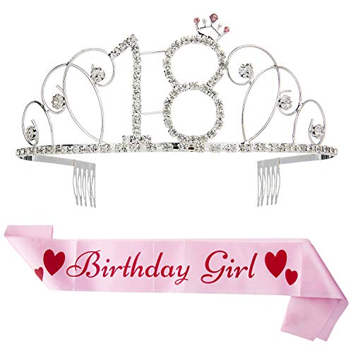 Vordas Welecoco Tiara Birthday Corona Compleanno, Compleanno 18 Anni C –