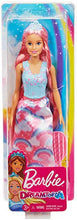 Carica l&#39;immagine nel visualizzatore di Gallery, Barbie Bambola Principessa Arcobaleno con Capelli Rosa Lunghi e Spazzola,... - Ilgrandebazar