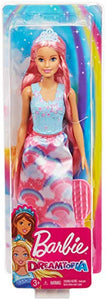 Barbie Bambola Principessa Arcobaleno con Capelli Rosa Lunghi e Spazzola,... - Ilgrandebazar
