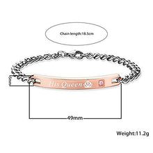 Carica l&#39;immagine nel visualizzatore di Gallery, OBSEDE His And Her Bracciale In Acciaio Inox Coppia Fashion Matching No1 - Ilgrandebazar