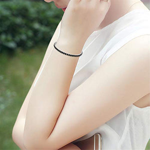 JewelryWe Bracciale Coppia Donna Uomo Fidanzati con Zircone Lucido Perline... - Ilgrandebazar