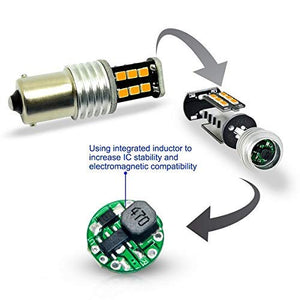 BA15S P21W Lampadine Luci Led RETROMARCIA Auto CANBUS 6000K Bianco Ghiaccio...