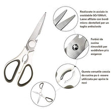 Carica l'immagine nel visualizzatore di Gallery, Taide Forbici da Cucina, trinciapollo,forbici verdura,Forbici Cucina...