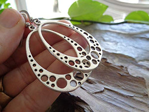 ✿ GRANDI OVALI CROPPED ✿ orecchini unici con cerchi, fori