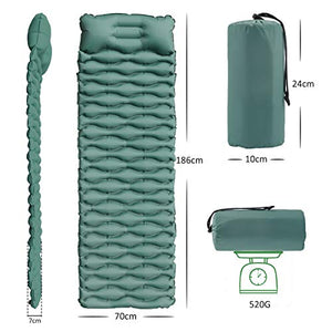 QXMCOV Materasso da Campeggio Gonfiabile, Materassino Verde
