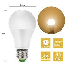 Carica l&#39;immagine nel visualizzatore di Gallery, Lampadina Con Sensore, 7W E27 LED con 4x Sensore
