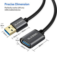 Carica l'immagine nel visualizzatore di Gallery, SUCESO Cavo Prolunga USB 3.0 [3M] Maschio A Femmina A 5Gbps Alta Velocit 3M