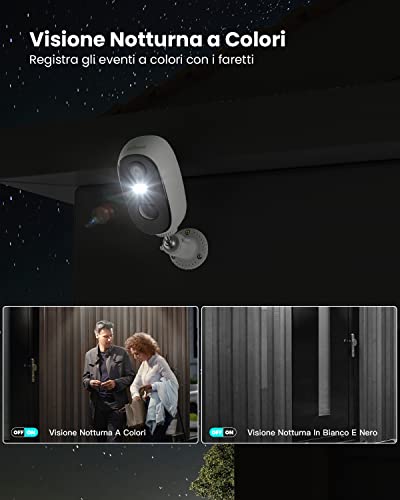 Xega Telecamera di Sorveglianza Solare Esterno WiFi, HD 2K 3MP, PTZ Xega Telecamera di Sorveglianza Solare Esterno WiFi, HD 2K 3MP, PTZ