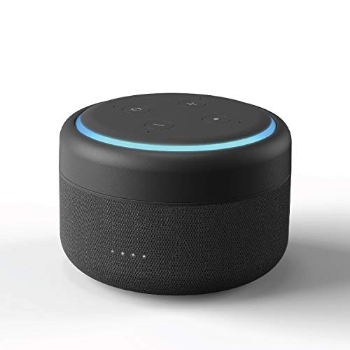 Batteria per Echo Dot 3a Generazione - Base Portatile 12 Ore di Nero