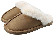 Carica l'immagine nel visualizzatore di Gallery, ChayChax Donna Uomo Inverno Pantofole Scamosciate Morbido 41/42 EU, Marrone - Ilgrandebazar