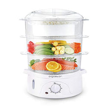 Carica l&#39;immagine nel visualizzatore di Gallery, Aigostar Fitfoodie 30CFO - Vaporiera con Timer, 3 cestini, 800W, BPA Free e... - Ilgrandebazar