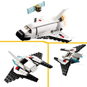 LEGO 31134 Creator Space Shuttle, Set 3 in1 con Astronauta e Astronave Giocattolo, Giochi per Bambini e Bambine dai 6 Anni in su, Idea Regalo Creativa