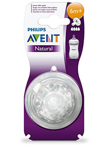 Philips Avent Natural SCF654/27 Tettarelle Flusso Veloce, 3 Fori 6 Mesi+ - Ilgrandebazar