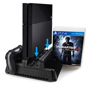 RegeMoudal PlayStation Supporto Verticale per PS4 Pro/ Slim/ PS4,con Nero