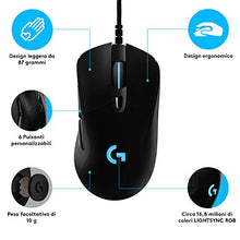 Carica l&#39;immagine nel visualizzatore di Gallery, Logitech G403 HERO 16K, mouse gaming, LIGHTSYNC RGB, leggero 87 g + 10 g...