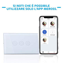 Carica l&#39;immagine nel visualizzatore di Gallery, meross Wifi Smart Interruttore Parete Italiana Intelligente, 1/2/3 Gang...